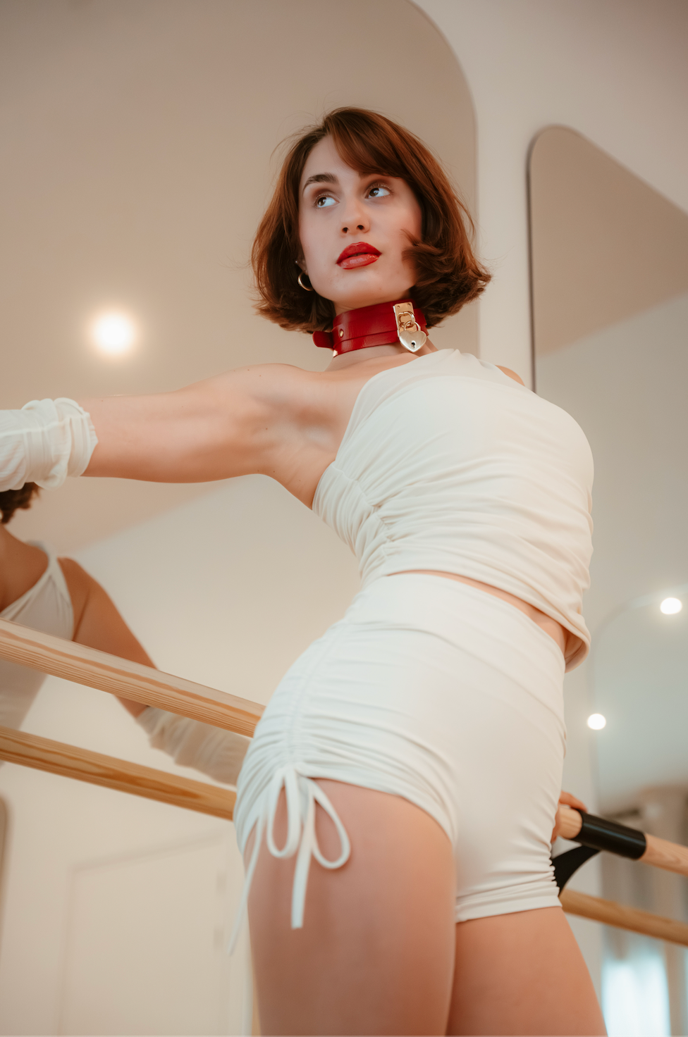 Melon Miel - scrunch short plissé
